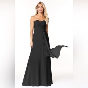 Azazie Black bridesmaid dress